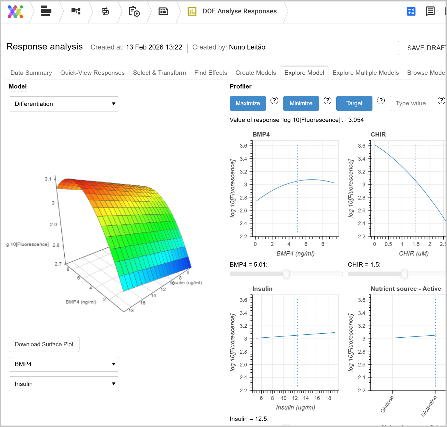 Multiple model exploration